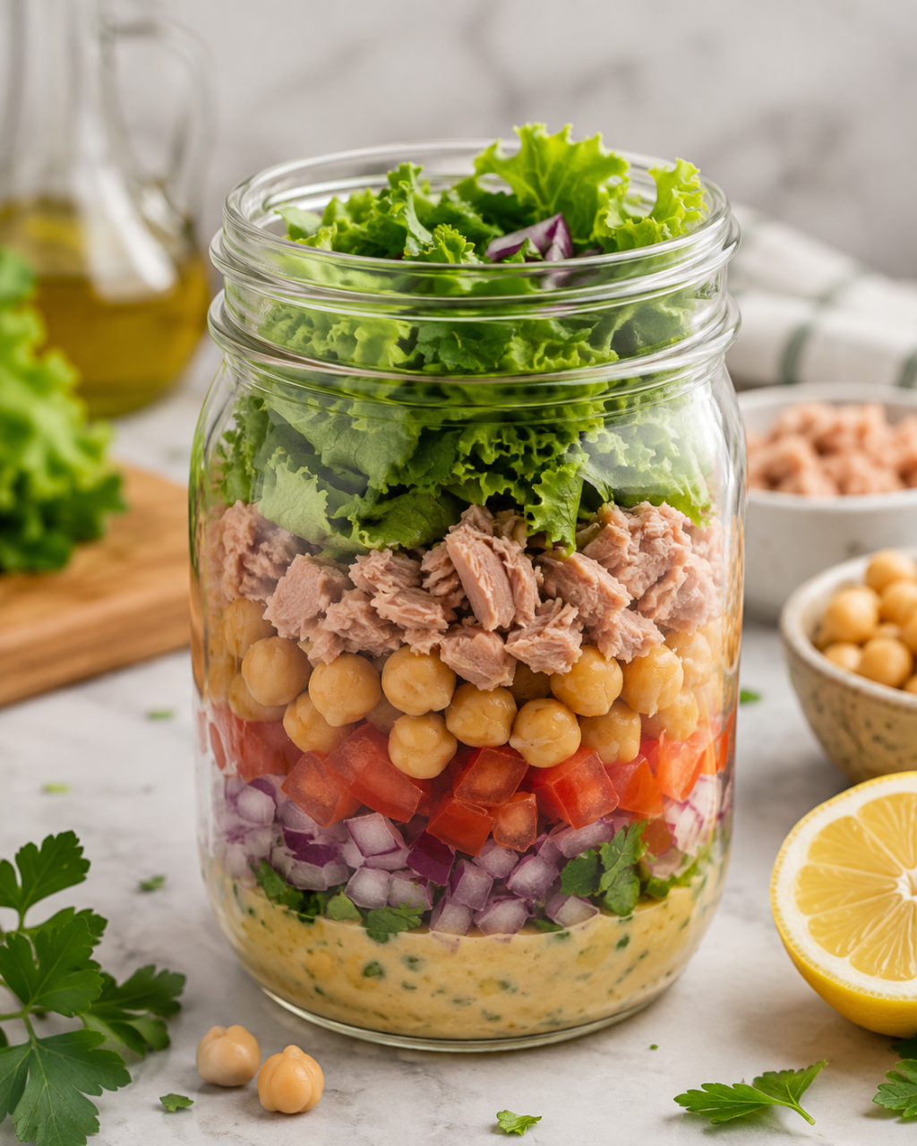 Salada de Atum com Grão-de-bico