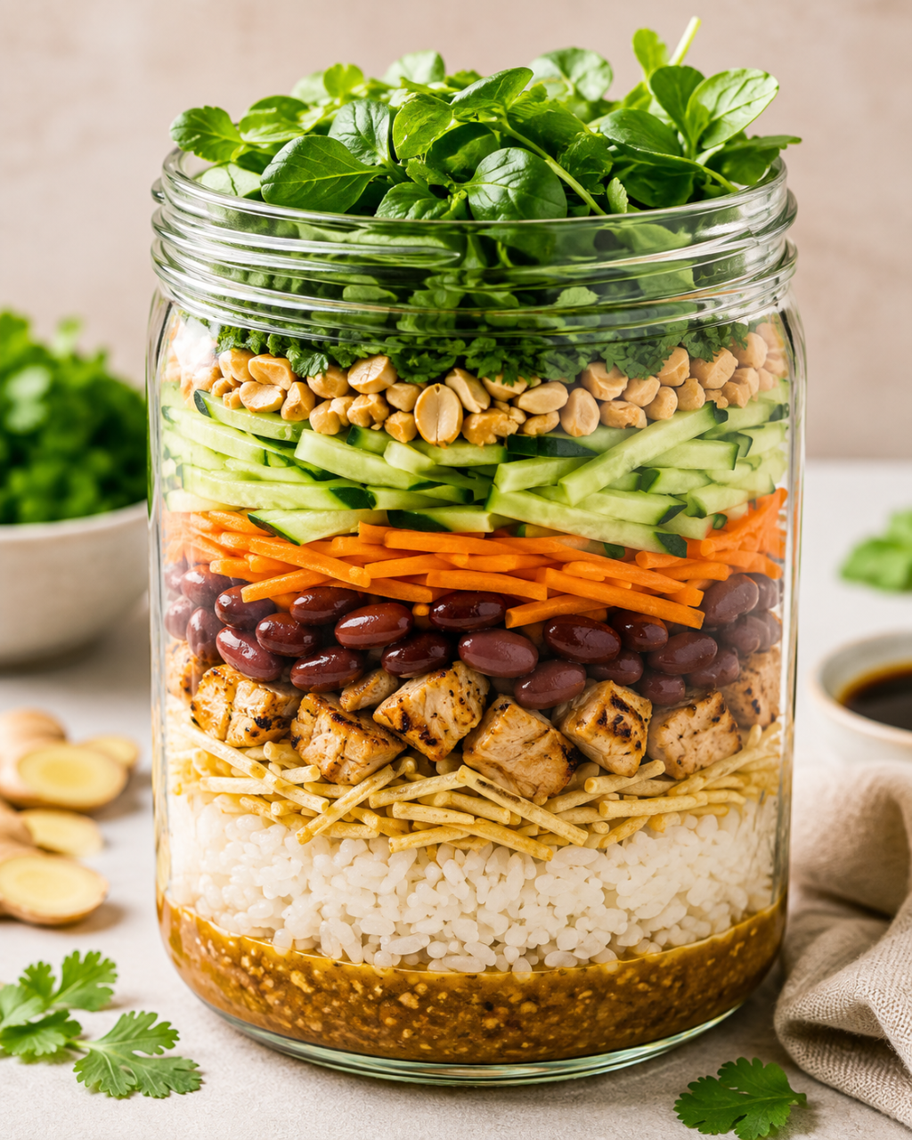 Salada Vietnamita de Carne com Broto