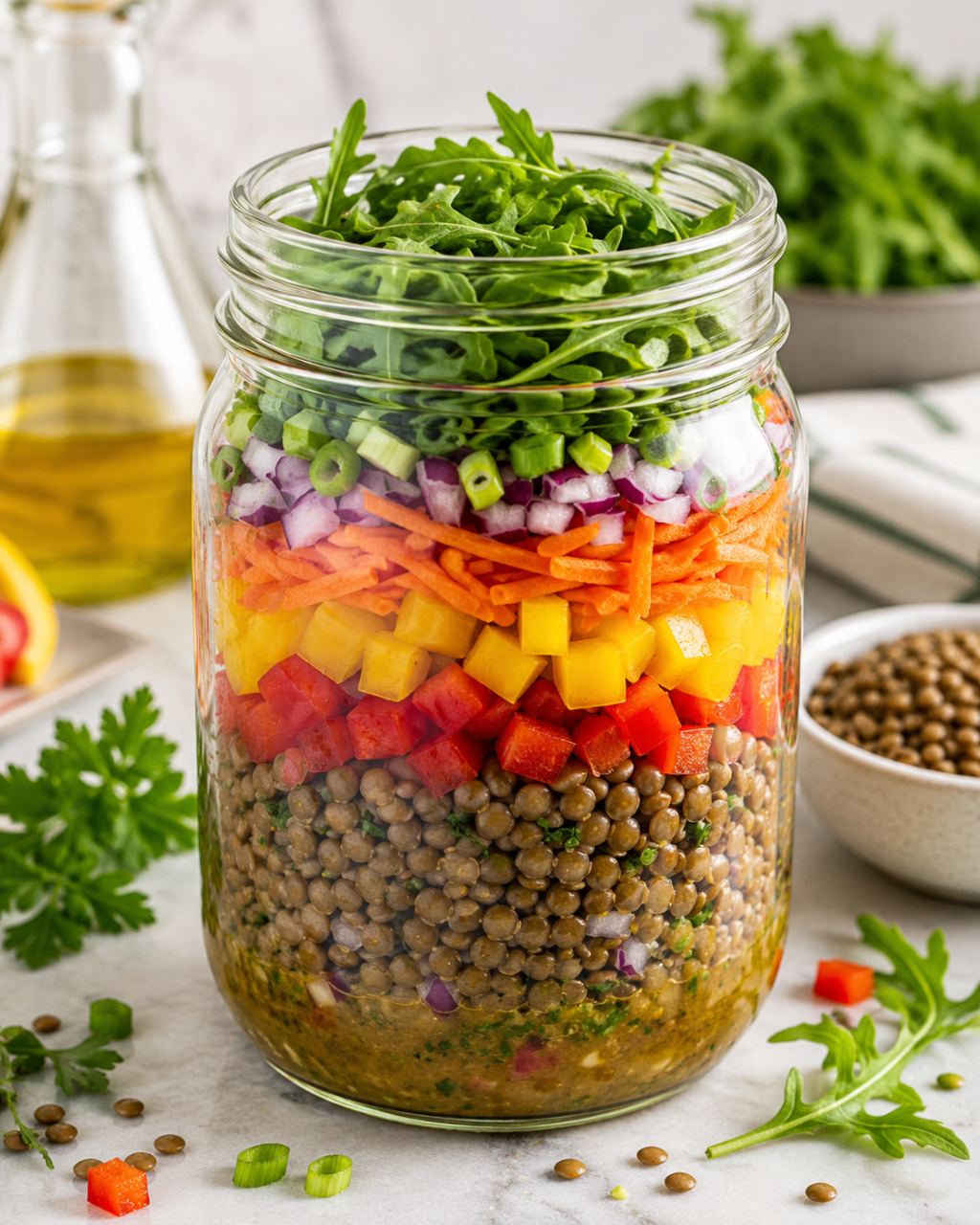 Salada Colorida de Lentilha
