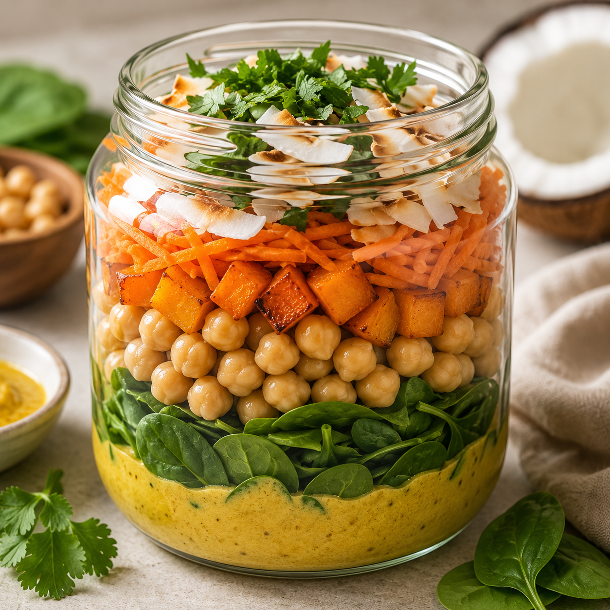 Salada Indiana de Curry com Grão-de-bico
