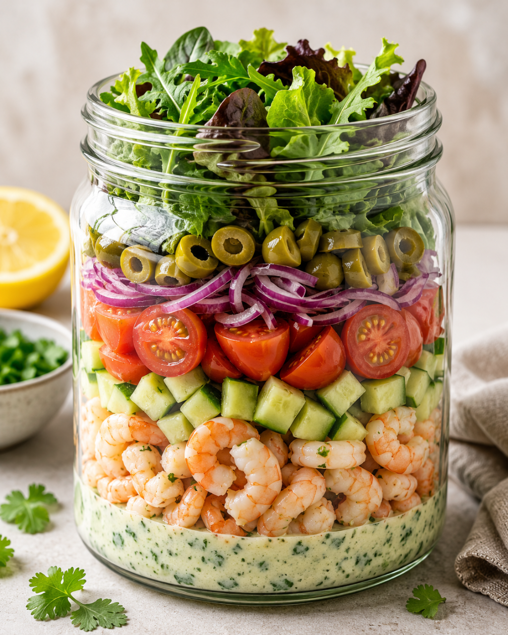 Salada Cretense de Camarão