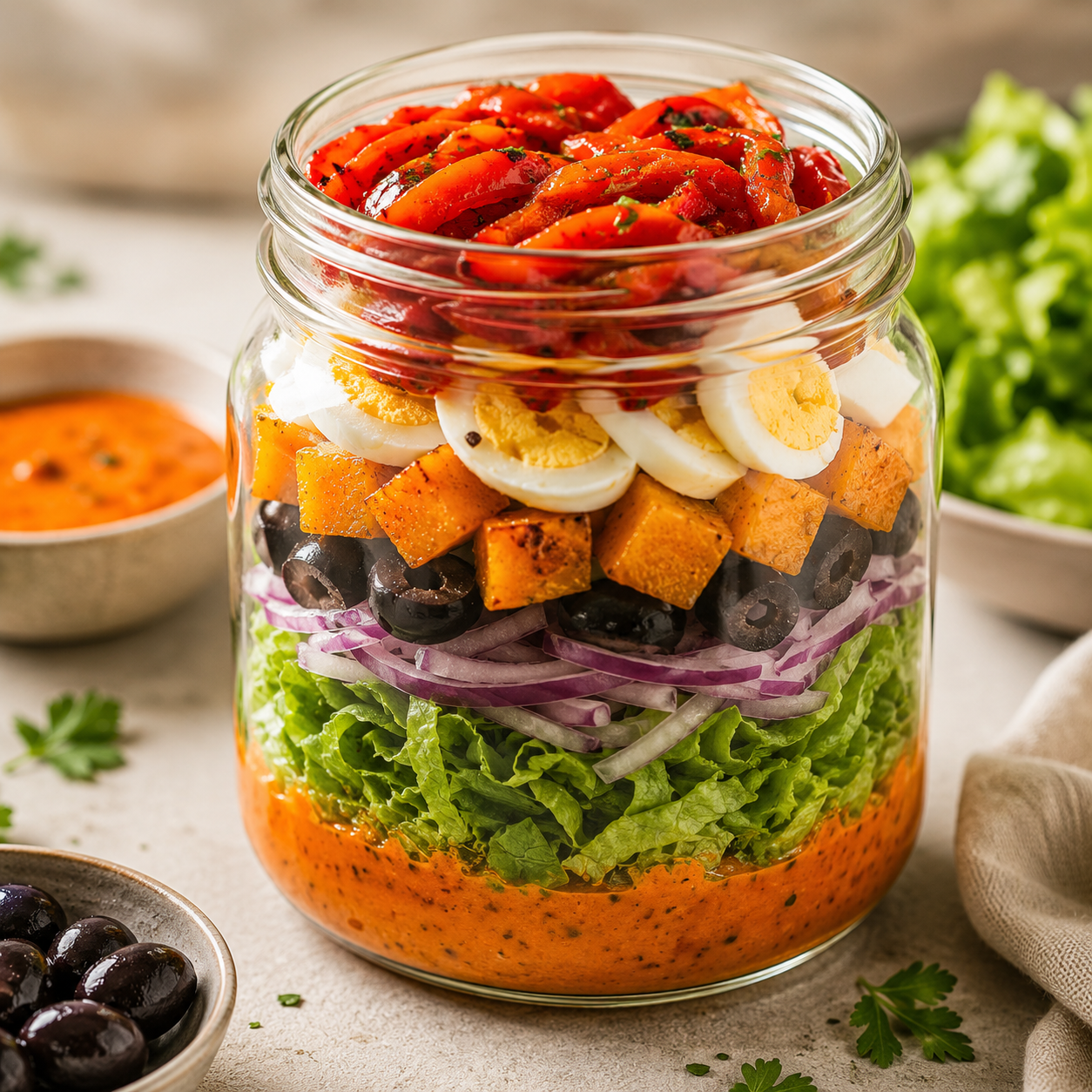 Salada Espanhola de Pimentão com Ovo