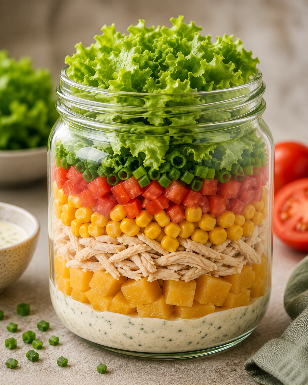 Salada Caipira de Frango com Milho