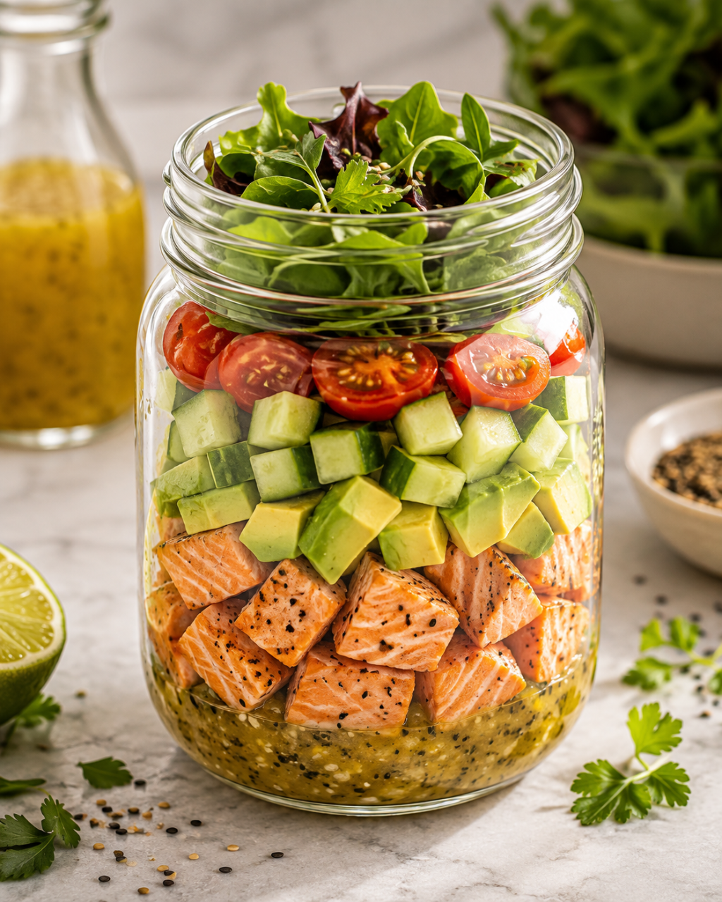 Salada de Salmão com Abacate