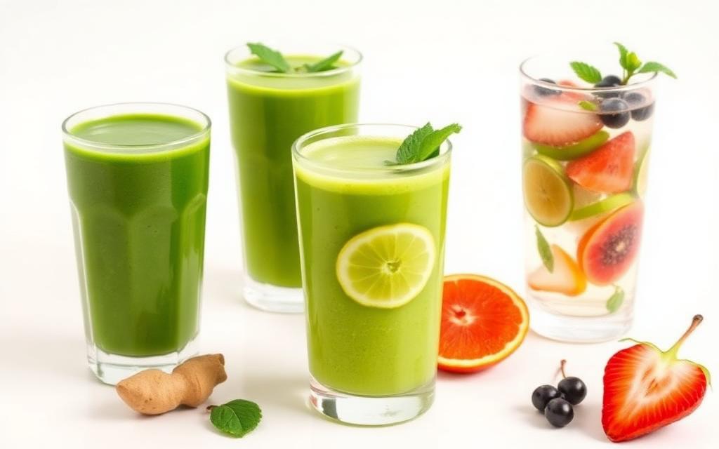 Smoothies, shots e águas saborizadas